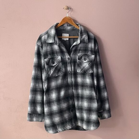 Thread & Supply Black Plaid Shirt Jacket Size XXL - Picture 1 of 10